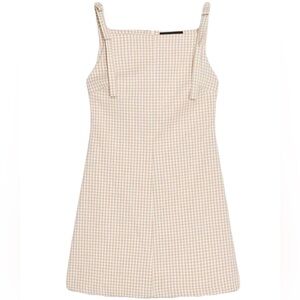 Zara - Beige Gingham Mini Dress